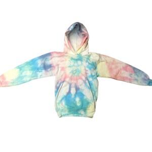 Dannijo Women's Tie Dye Hoodie Sz. XS Blue Pink Yellow